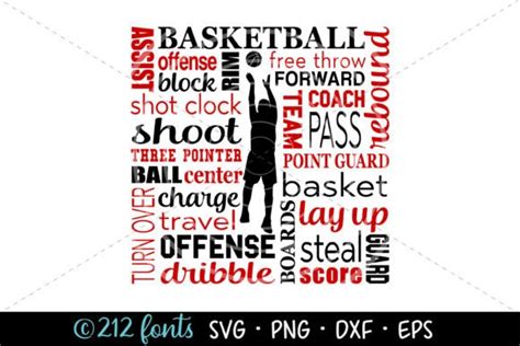 Basketball Word Art Graphic Png Svg Eps Graphic By 212 Fonts · Creative