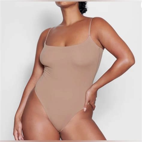 SKIMS Tops Skims Fits Everybody Cami Bodysuit In Umber Poshmark