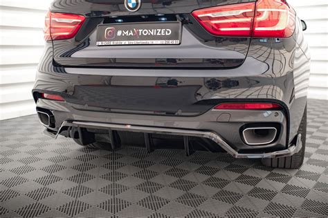 Central Rear Splitter With Vertical Bars BMW X6 M Pack F16 Our