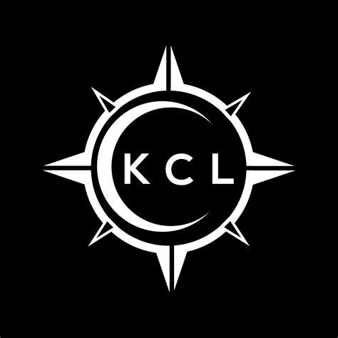 KCL abstract technology circle setting logo design on black background ...