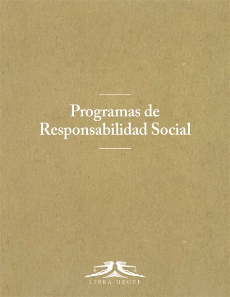 Programas De Responsabilidad Social