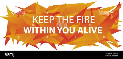 Inspirational Quote Banner Vector Editable Keep the fire within you ...