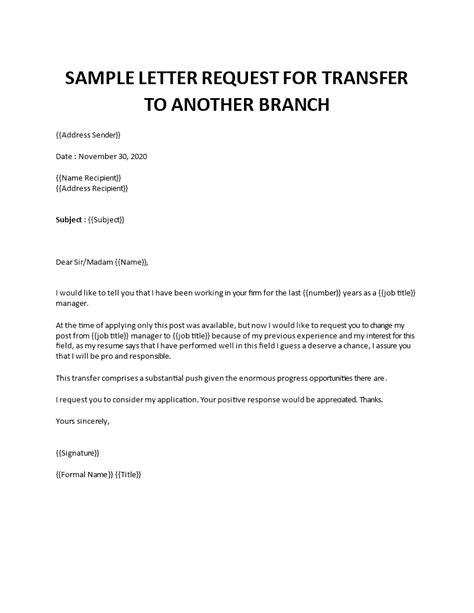 Sample Letter Of Request For Transfer To Other Department Lettering