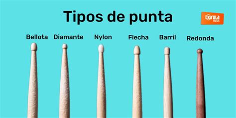 Los diferentes tipos de baquetas para batería y sus características