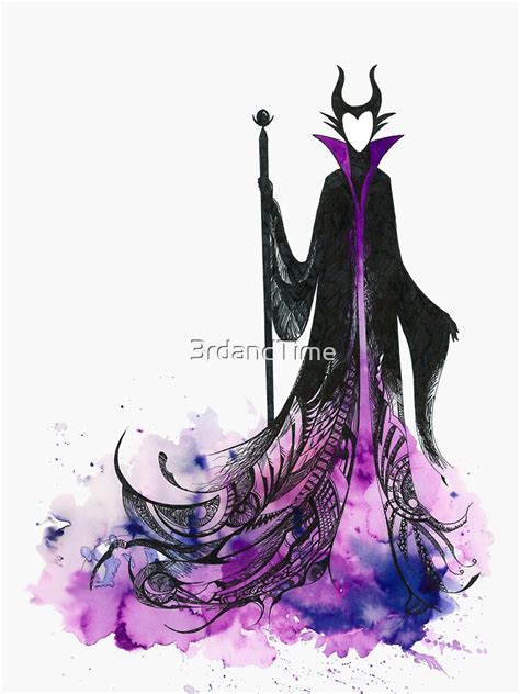 Maleficent Sticker For Sale By Rdandtime Redbubble