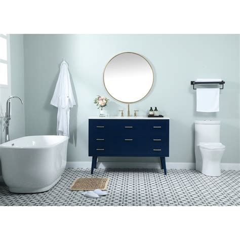 Elegant Decor 48 Inch Bathroom Vanity In Blue Vf41048mbl All