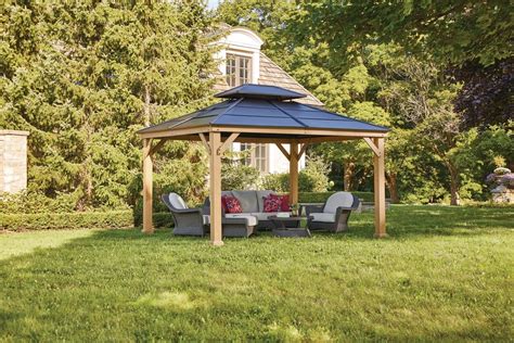 Canvas Collingwood Outdoorpatio Hard Top Gazebo 10 Ft X 12 Ft