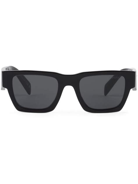 Prada Eyewear Symbole Square Frame Sunglasses Black Farfetch Uk