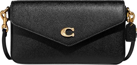 Coach Cross Grain Leather Wyn Crossbody Black One Size Handbags