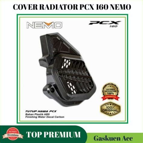 Promo Cover Tutup Radiator Honda PCX 160 New 2022 2023 Carbon Original