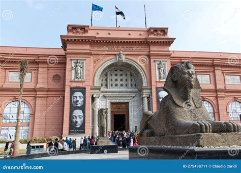 Main Entrance Of The Egyptian Museum In Cairo Egypt Editorial Photo