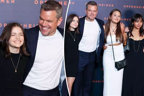 Matt Damon makes rare appearance with daughters at ‘Oppenheimer ...