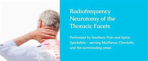 Radiofrequency Neurotomy Of The Thoracic Facets Thoracic Radio