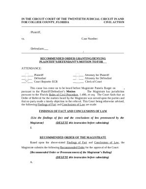 Plaintiff V Defendant Doc Template PdfFiller