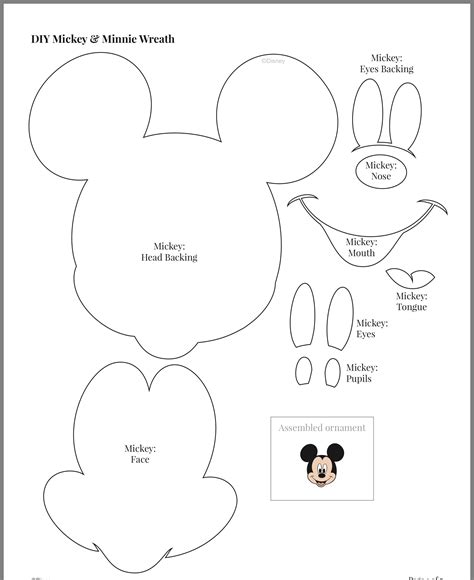 Printable Mickey Mouse Crafts