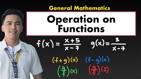 Operation On Functions Addition Subtraction Multiplication And