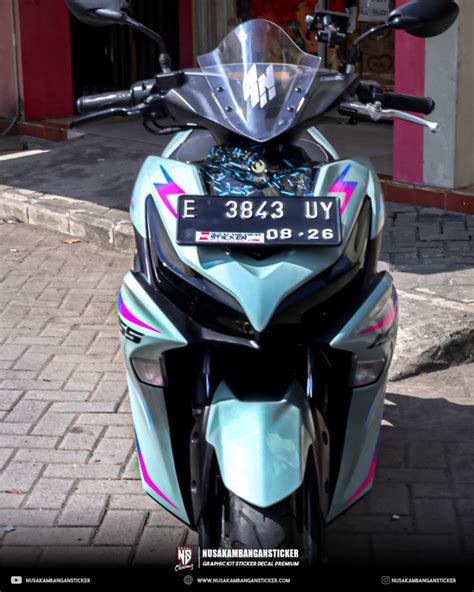 Desain Stiker Yamaha Aerox Connected Abu Abu Fullbody Nusakambangan