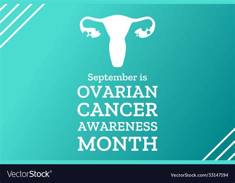 Ovarian cancer awareness month template Royalty Free Vector