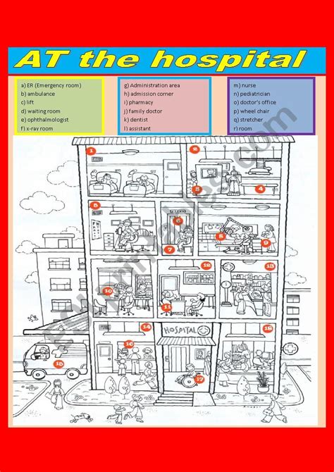 In Hospital Esl Worksheet By Asser Saidi