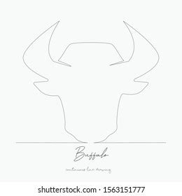 Continuous Line Drawing Buffalo Simple Vector Stock Vector (Royalty Free) 1563151777 | Shutterstock