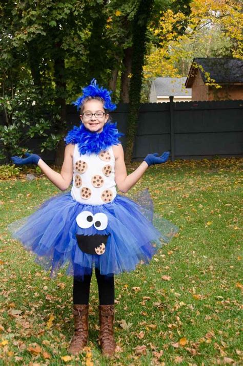 No Sew Cookie Monster Costume For Halloween Umami Girl