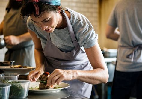 Kitchen Staff Decorating Cooked Food Premium Photo Rawpixel