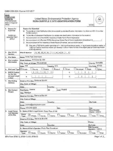 Fillable Online Rcra Hazardous Waste Part A Permit Application