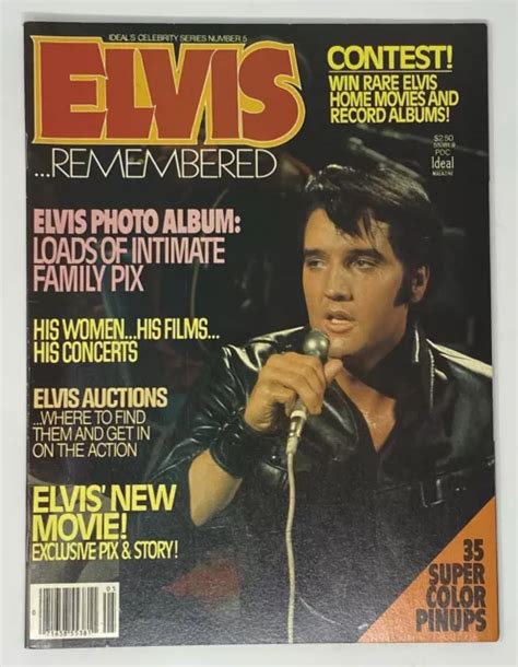 Elvis Presley Remembered Ideal Magazine Celebrity Series 5 1979