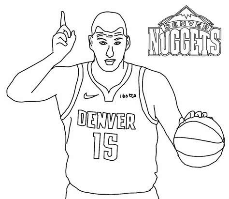 Malvorlagen Basketball NBA 2024 25 Nikola Jokić Denver Nuggets 3