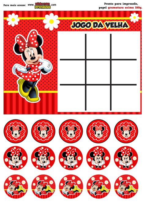 Jogo Da Velha Personalizado Minnie