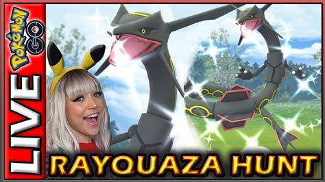 Shiny Rayquaza Raid Hunt In Pok Mon Go Youtube