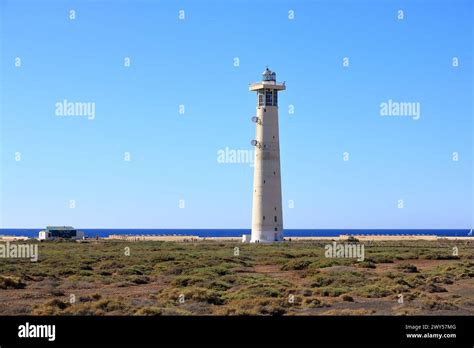 Faro De Morro Jable Lighthouse On Morro Jable Beach On Jandia