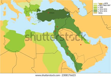 Border Map Ottoman Empire Stock Vector (Royalty Free) 2308176623 ...