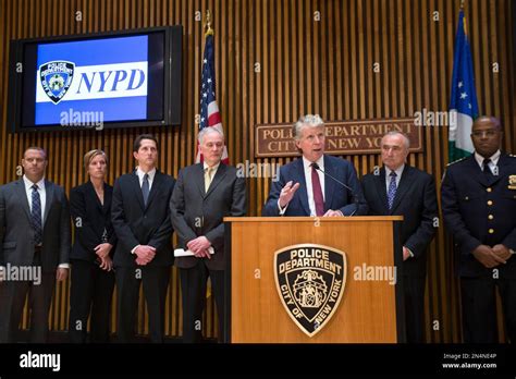 Manhattan District Attorney Cyrus Vance Speaks Alongside Police