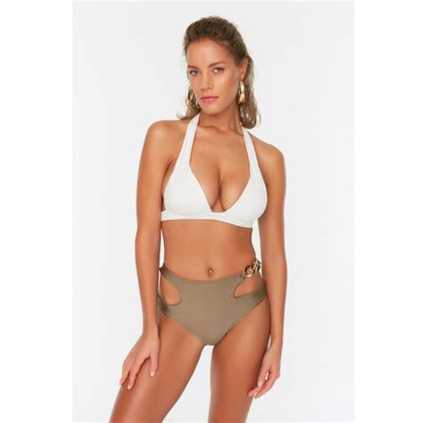 Trendyol Khaki Chain Detailed Bikini Bottom EPonuda