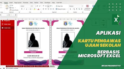 Aplikasi Kartu Pengawas Ujian Excel Youtube