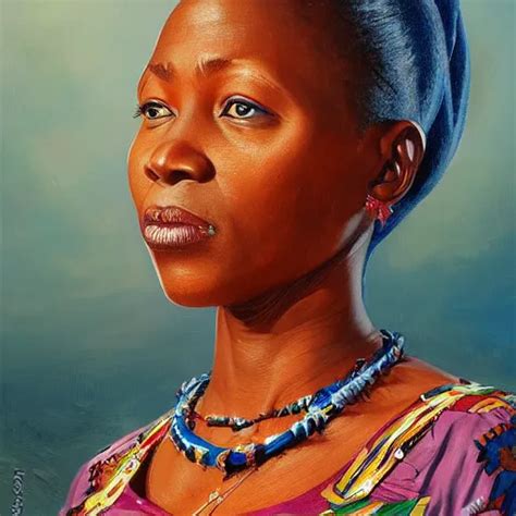 Portrait Of An Congolese Woman 3 5 From Democratic Stable