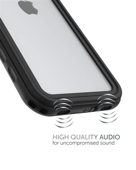 Iphone 13 Pro Tidal Waterproof Phone Case Black Clear Body Glove