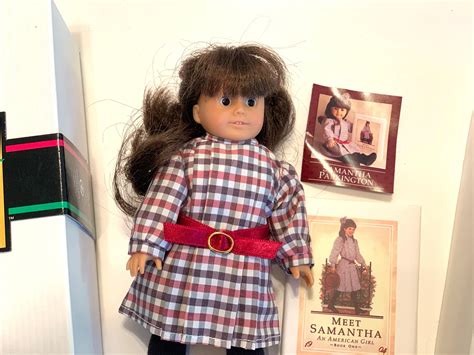 American Girl Doll Samantha Parkington Mini In Original Box And Books