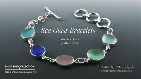 Rainbow Of Colors Sea Glass Bracelet Pure Sea Glass And Sterling