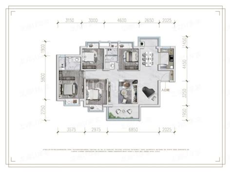 【龙湖天璞昆明龙湖天璞楼盘】零居室户型图3室2厅2卫建面 116m²房型图 昆明贝壳新房