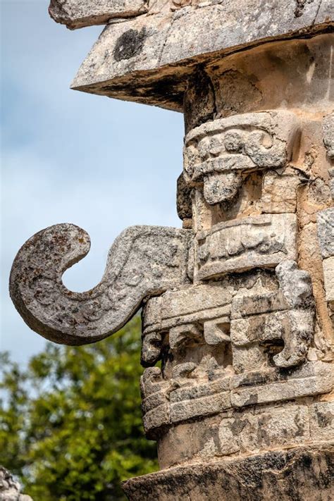 Mask of Chac, the Ancient Mayan God of Rain and Lightning Stock Image ...