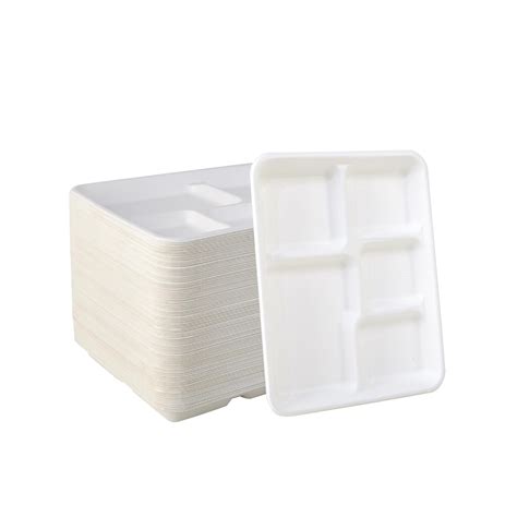 Vplus Compostable Mmf Compartment Plates Pack Eco Friendly