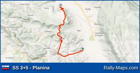 Mapa Harmonogram Profil Elewacji Os Planina Rally Vipavska