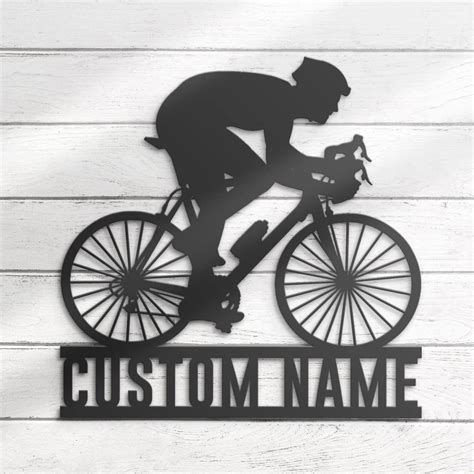 Custom Man Road Bike Racing Metal Wall Art