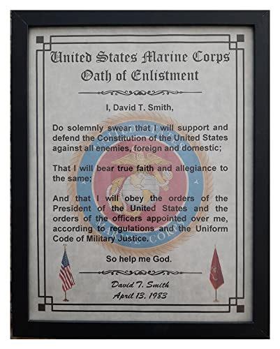 Oath Of Enlistment Certificate Army Navy Air Force Marines Coast Guard Marine Corps In 2024