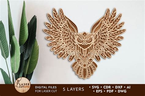 Owl Multilayer Laser Cut Template Behance