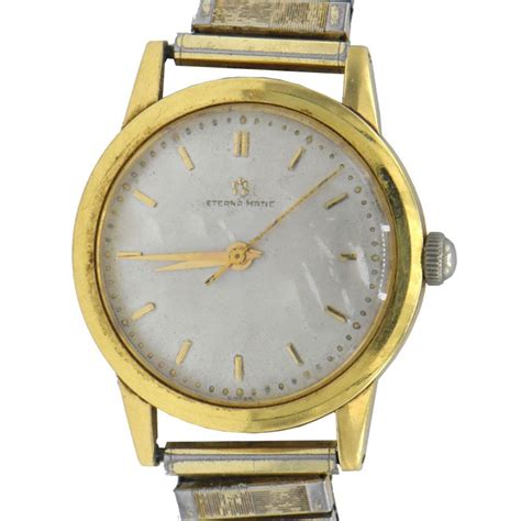 Lot 14k Gold Eterna Matic Watch