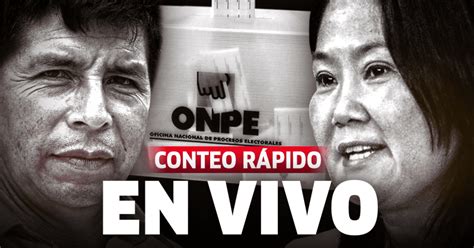 Conteo R Pido De Votos Resultados Onpe Segunda Vuelta Electoral En