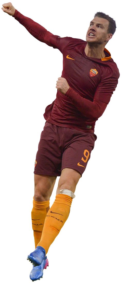 Edin Dzeko AS Roma football render - FootyRenders